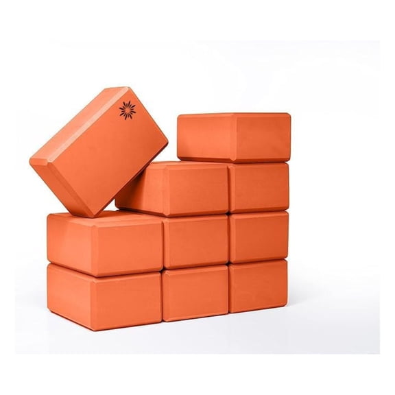 4" Yoga Blocks 10 Pack, Foam Yoga Bricks for Stretching & Pilates - Firm Support, Non-Slip, 4x6x9in - Workout, Balance, Alignment - Studio & Home Use