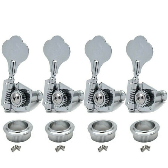 4* Zinc Alloy Guitar Right Machine Heads Bass Guitar Tuners Tuning Pegs Keys Open Gear