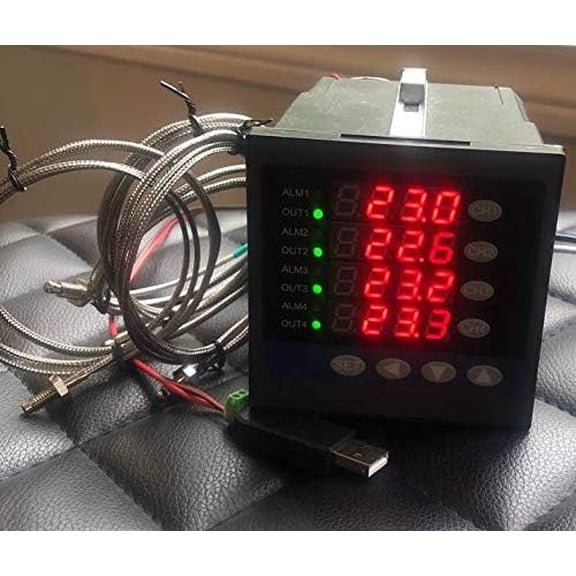 4 Zone Channel Temperature Recorder Data Logger Controller USB RS485 SSR Output 4 thermocouples$$Tools