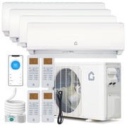 4 Zone Mini Split AC/Heating System 35000 BTU 9K+9K+9K+18K, 19 SEER2 Dual Zone Ductless Wall Mounted Air Conditioner with Pre-Charged Condenser, Heat Pump 16.4 Ft Line 208-230V
