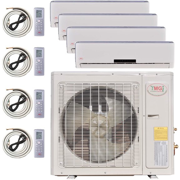 4 Zone Multi Zone Mini Split Ductless Air Conditioner Quad Zone 9000 12000 18000 18000 BTU 21 Seer
