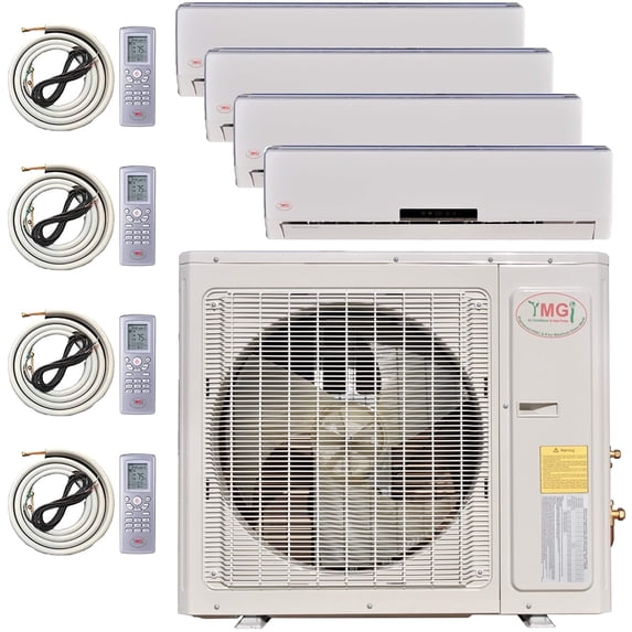 4 Zone Multi Zone Mini Split Ductless Air Conditioner Quad Zone 9000 18000 18000 24000 BTU 21 Seer
