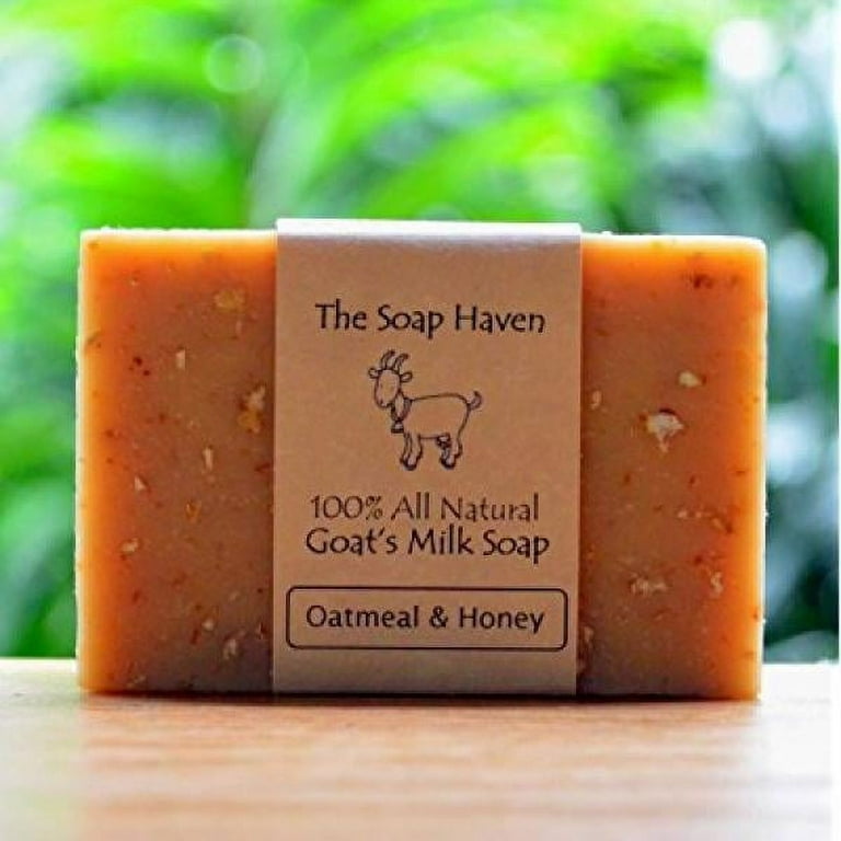 4 Goat Milk Soap Bars with Honey - Handmade in USA. All Natural Soap -  Unscented, Fragrance Free, Fr…See more 4 Goat Milk Soap Bars with Honey 