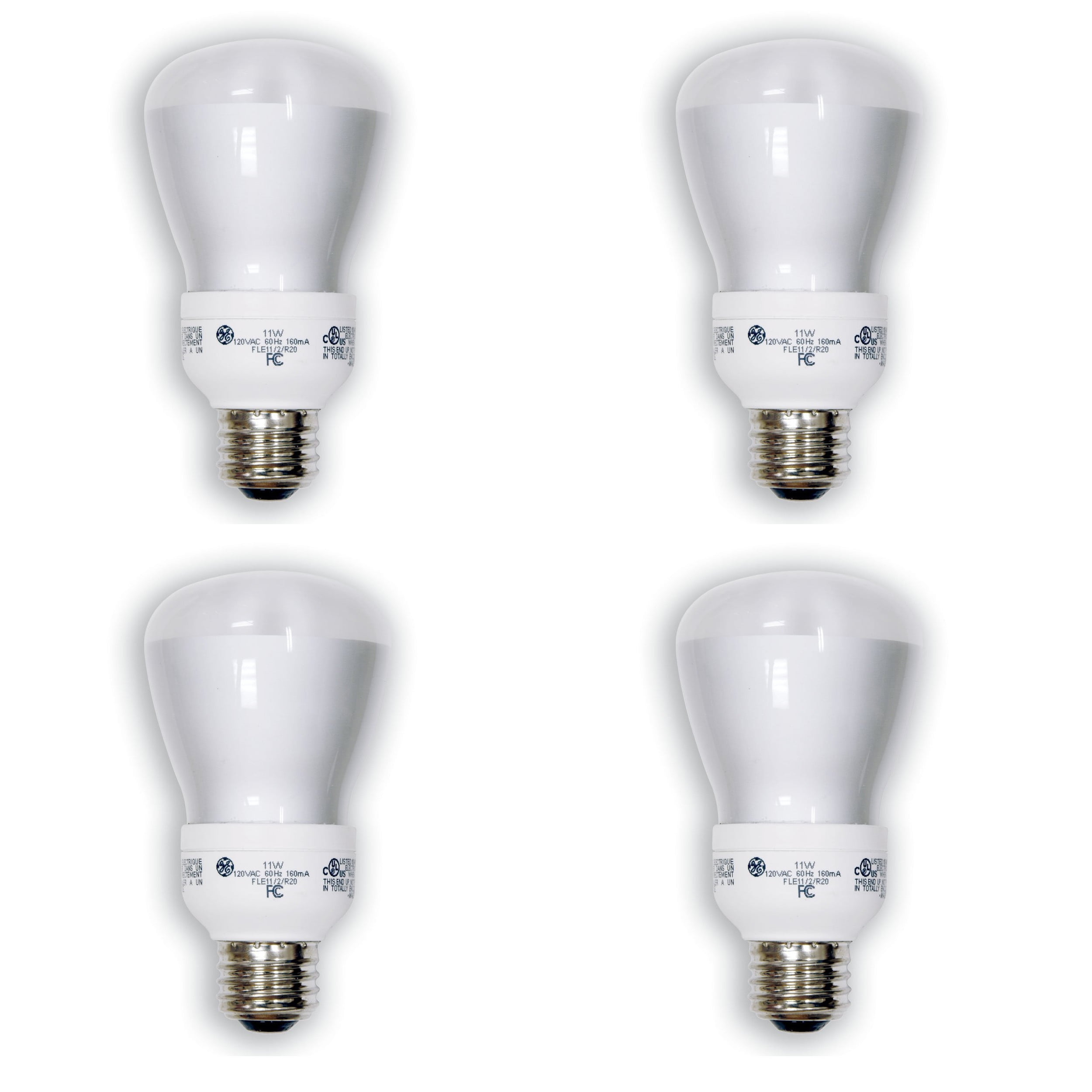 (4 bulbs) GE 47477 Compact Fluorescent 11Watt (45Watt Replacement