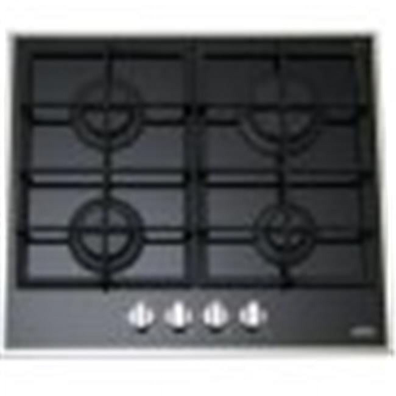 4burner gasonglass cooktop with sealed burners and cast iron grates