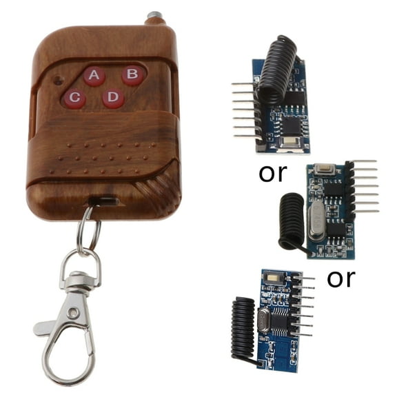 4-button Remote Controller 433 MHz with 4-channel Wireless Decoding Module