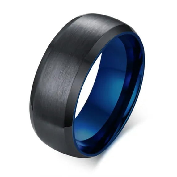 4 colors Men's Wedding Bands 8mm Black Brushed 316L Stainless Steel Party Ring