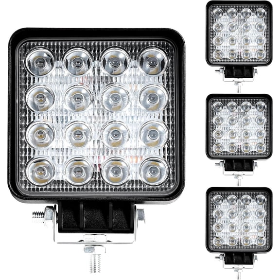 4 count 4 Inch LED Pods, IP67, 5600LM Work Lights for , Tractor, ATV, UTV, Boat, Driving Lamp Daytime Running Off-Road Lights