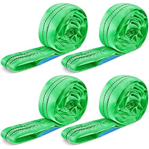 4 count 8.2 Heavy Duty Polyester Endless Loop Round Lift Slings Lifting ...