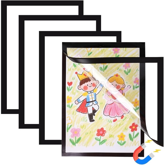 4 count  Art Frame for Fridge, A4   Artwork Frames Changeable |  Picture Frames,  Paper Holder for Refrigerator, Document Frames, Menu Frames, ,