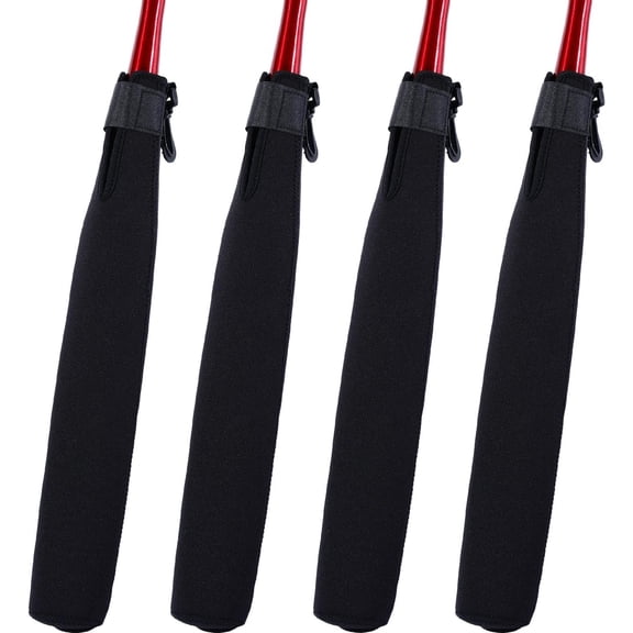 4 count Baseball Bat Sleeve Softball Bat Warmer Batting for Composite Cover Warmer Sleeve Protector Reduces Vibration, Black