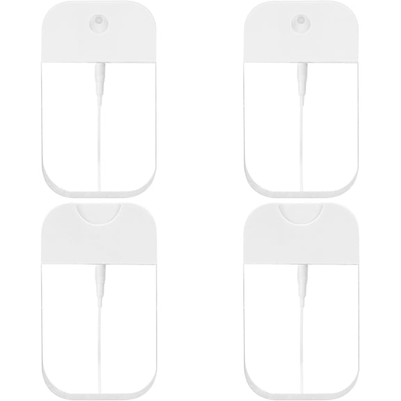 4 count Clear Bottles, Portable Card Bottles, 50 ML Refillable Plastic Perfume Atomizer Vials, Suitable Perfume, moisturizing water, hand sanitizer
