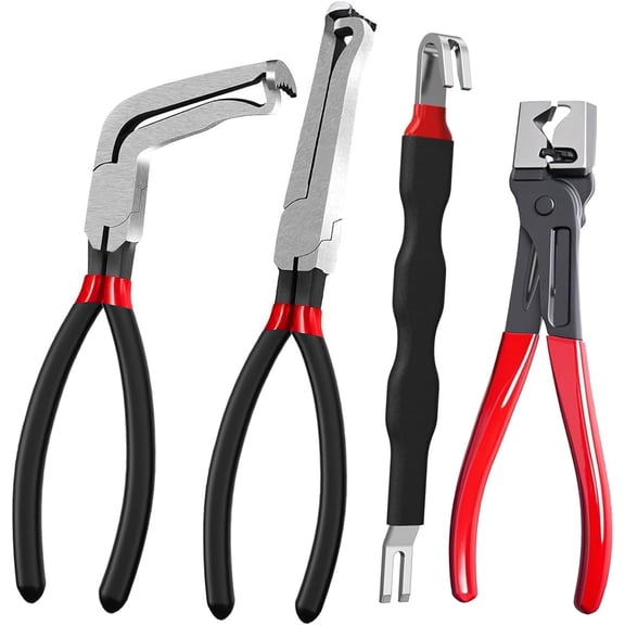 4 count Electrical Disconnect Pliers for , Automotive Electrical Plug Connector Disconnect Tool, Safety Wire Plier, Connector Separator, Hose Clamp Pliers (Black)