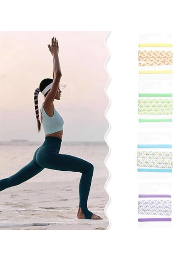 4 count Hair Ties for Women 30" Braided Ponytail Holders Elastic Pony Tails Hair Ties for Swimming Cycling Mountaineering (Set 01)