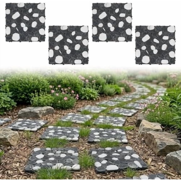 4 count Interlocking Deck Tiles 11.8" x 11.8" for Garden Patio Path