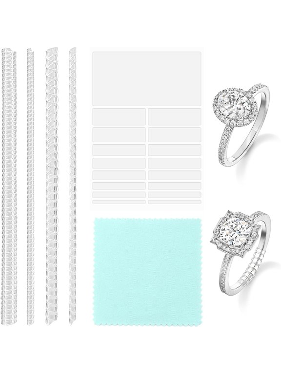 4 count Ring Sizer Adjuster for Loose Rings, 4 Sizes Fitter