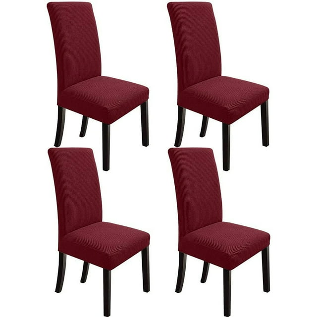 4 dining chair cover set of 4 NORTHERN BROTHERS , Spandex Fabric Fit Stretch Chair Covers red