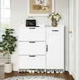 thumbnail image 1 of 4 - door white shoe cabinet - Flexible storage for shoe and accessory, self - assembly, 1 of 3