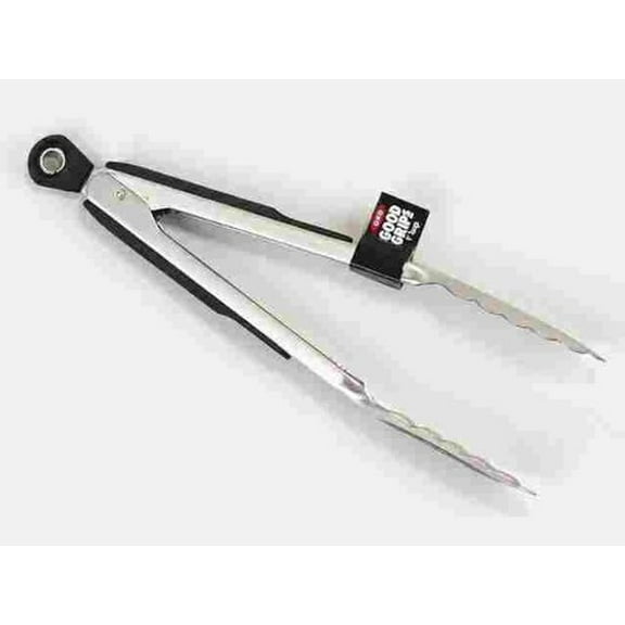 OXO Food Tongs 28481 - Stainless Steel Head, Rubber Handle - 4 Pack, Multicolor