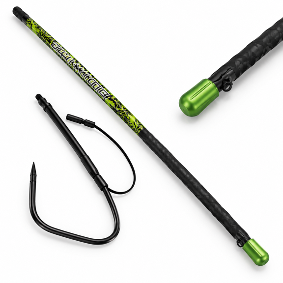 4-feet 8-inch Saltwater Fishing Gaff with 4-inch Stainless Steel Hook Solid Fiberglass Shaft