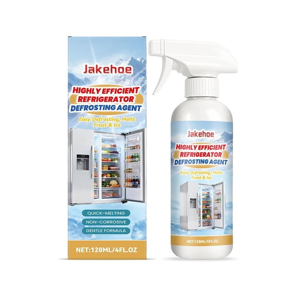 4 fl.oz Refrigerator Defrost Spray & Freezer Defroster Agent Fast Ice Buildup Remover, Defrosting Spray for Fridge Freezer, Safe Non-Corrosive Formula for Inside Refrigerators