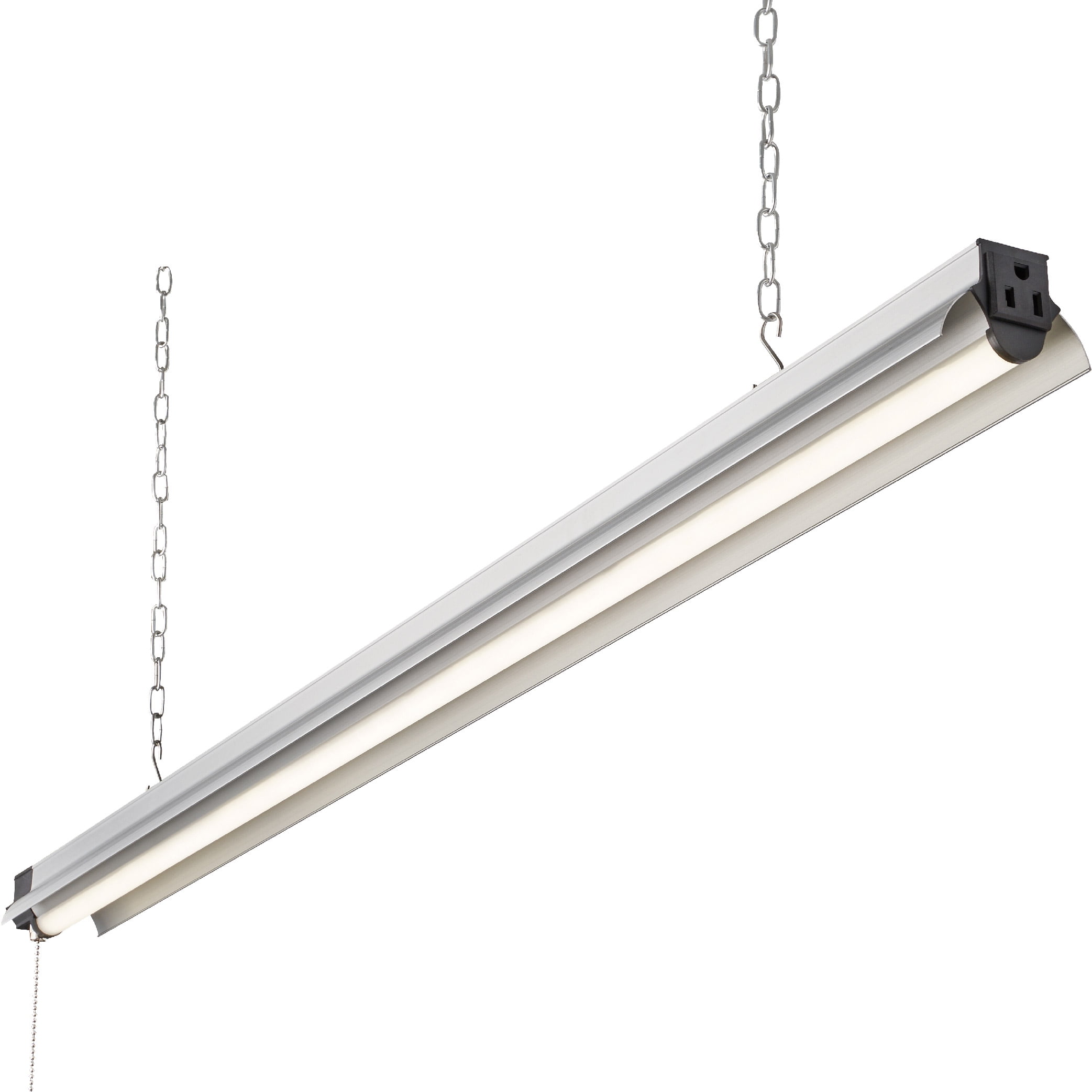 4 ft. 250-Watt Equivalent Integrated LED Silver Shop Light 4000K, Linkable  