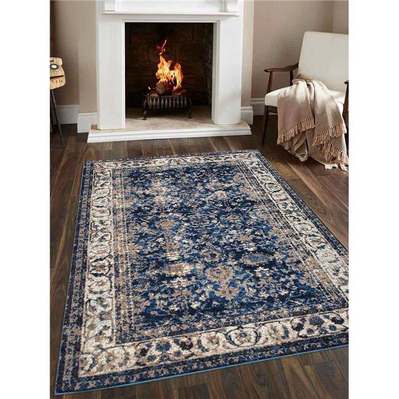 Heat Set Rugs 4 ft. 4 in. x 6 ft. 4 in. Machine Woven Heatset Polypropylene Oriental ...