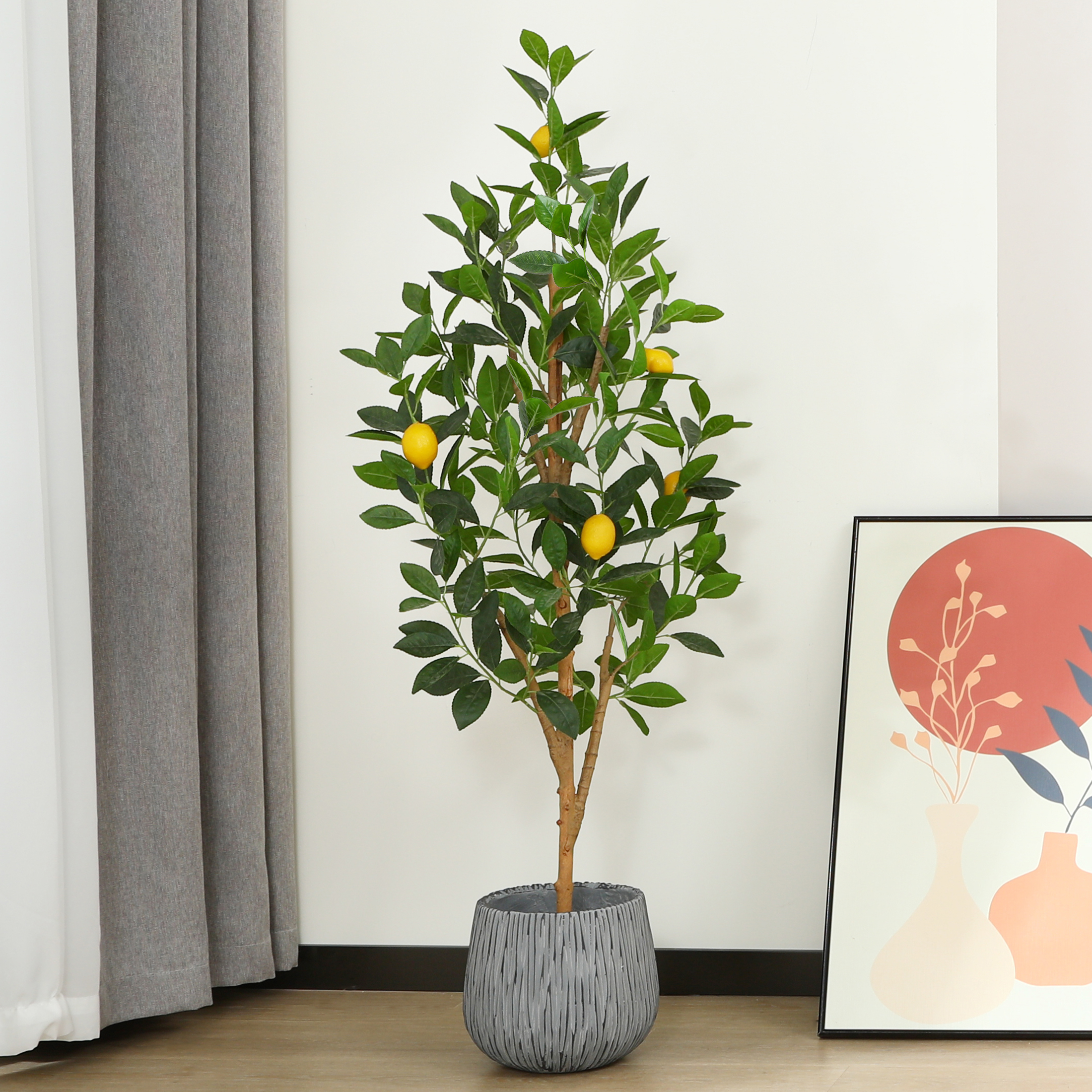 Kepooman Fake Plants, Artificial Plants Indoor, Artificial Lemon Tree 2