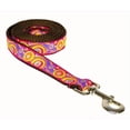 thumbnail image 1 of 4 ft. Circles And Waves Dog Leash, Pink & Orange - Small, 1 of 1