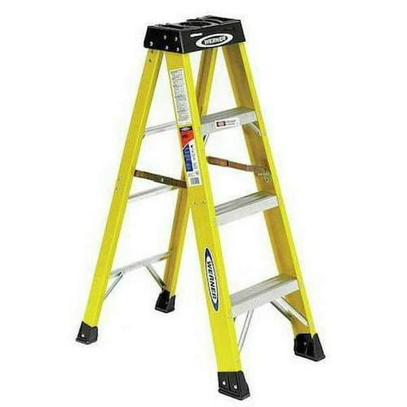 4 ft Fiberglass Stepladder, 300 lb Capacity