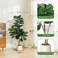 thumbnail image 1 of 4 ft Fiddle Leaf Fig Tree Artificial with 48 Leaves - Realistic Faux Ficus Lyrata Trees in 7.8 in White Planter Pot, Indoor Fake Floor Plants for Home Office Living Room Decor, Housewarming Gift, 1 of 7