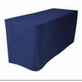 thumbnail image 1 of 4' ft. Fitted Polyester Table Cover Booths Banquet Trade show Tablecloth Navy", 1 of 1