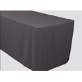 thumbnail image 1 of 4' ft. Fitted Polyester Table Cover Trade show Banquet Tablecloth CHARCOAL GREY", 1 of 1