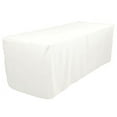 thumbnail image 1 of 4' ft. Fitted Polyester Table Cover Wedding Banquet Event Tablecloth 21 COLORS", (Color: White), 1 of 1