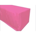 thumbnail image 1 of 4' ft Fitted Polyester Tablecloth OPEN BACK TableCover Trade show Booth 18 COLOR", (Color: Pink), 1 of 1
