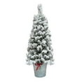 thumbnail image 1 of 4 ft. Flocked Pot Christmas Tree, 1 of 1