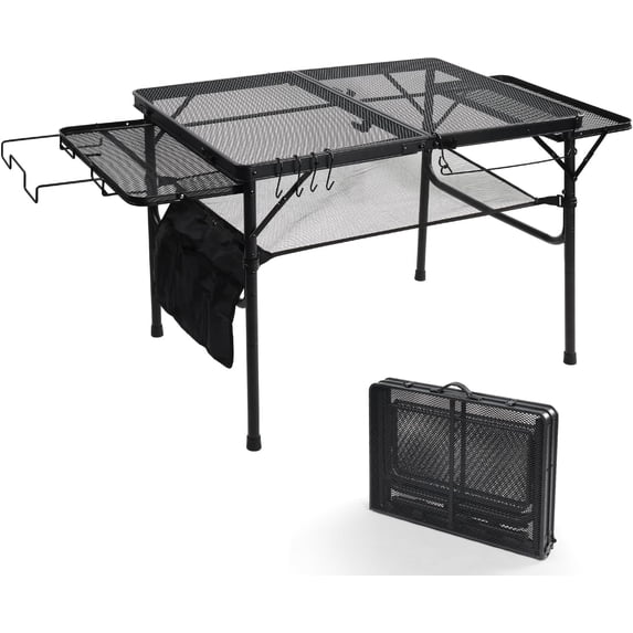 Camping Table with 2 Wing Panels