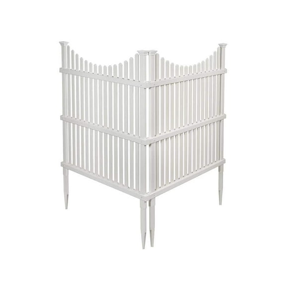 4 ft. H x 3 ft. W White Vinyl Huntersville Privacy Screen (2-Pack)