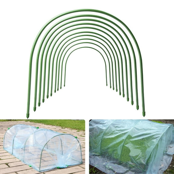 4 ft. L Steel Greenhouse Hoops, Rust-Free Grow Tunnel, Support Hoops for Garden with Dia 0.3 in. (12-Pack)