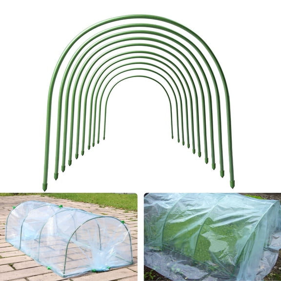 4 ft. L Steel Greenhouse Hoops, Rust-Free Grow Tunnel, Support Hoops for Garden with Dia 0.3 in. (6-Pack)