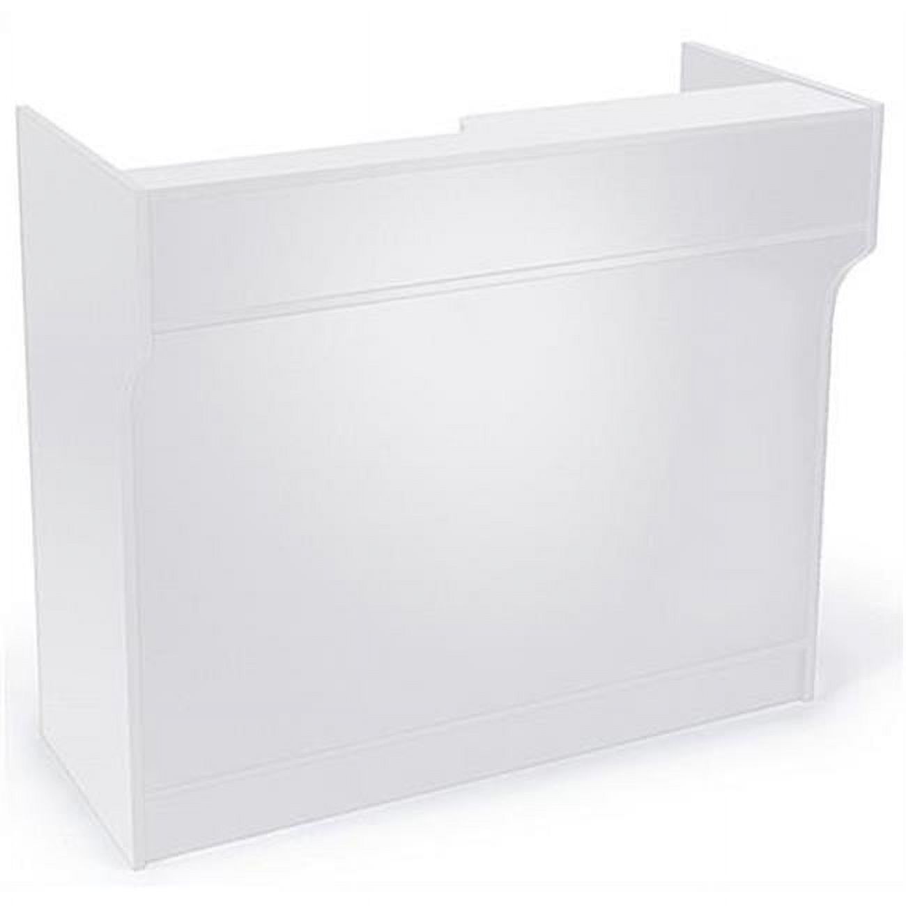 4 ft. Ledgetop Counter Well Top Register Stand, White