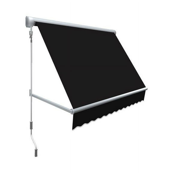 4 ft. Mesa Window Retractable Awning, Black - 24 x 24 in.