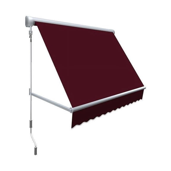 4 ft. Mesa Window Retractable Awning, Burgundy - 24 x 24 in.