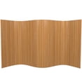 thumbnail image 1 of 4 ft. Natural Bamboo Wave Room Divider Screen with Roll Up Design, 1 of 7