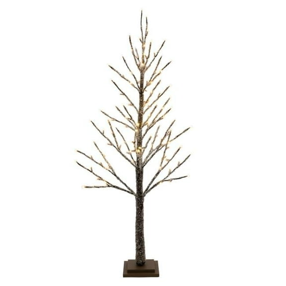 4 ft. Paper Twig Tree with 114 LED Lights, Brown