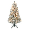 thumbnail image 1 of 4' ft Pre-Lit Flocked Virginia Pine Artificial Tree, 1 of 7