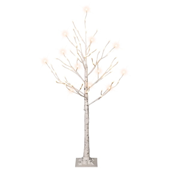 4 ft Pre-Lit White Artificial Twig Tree