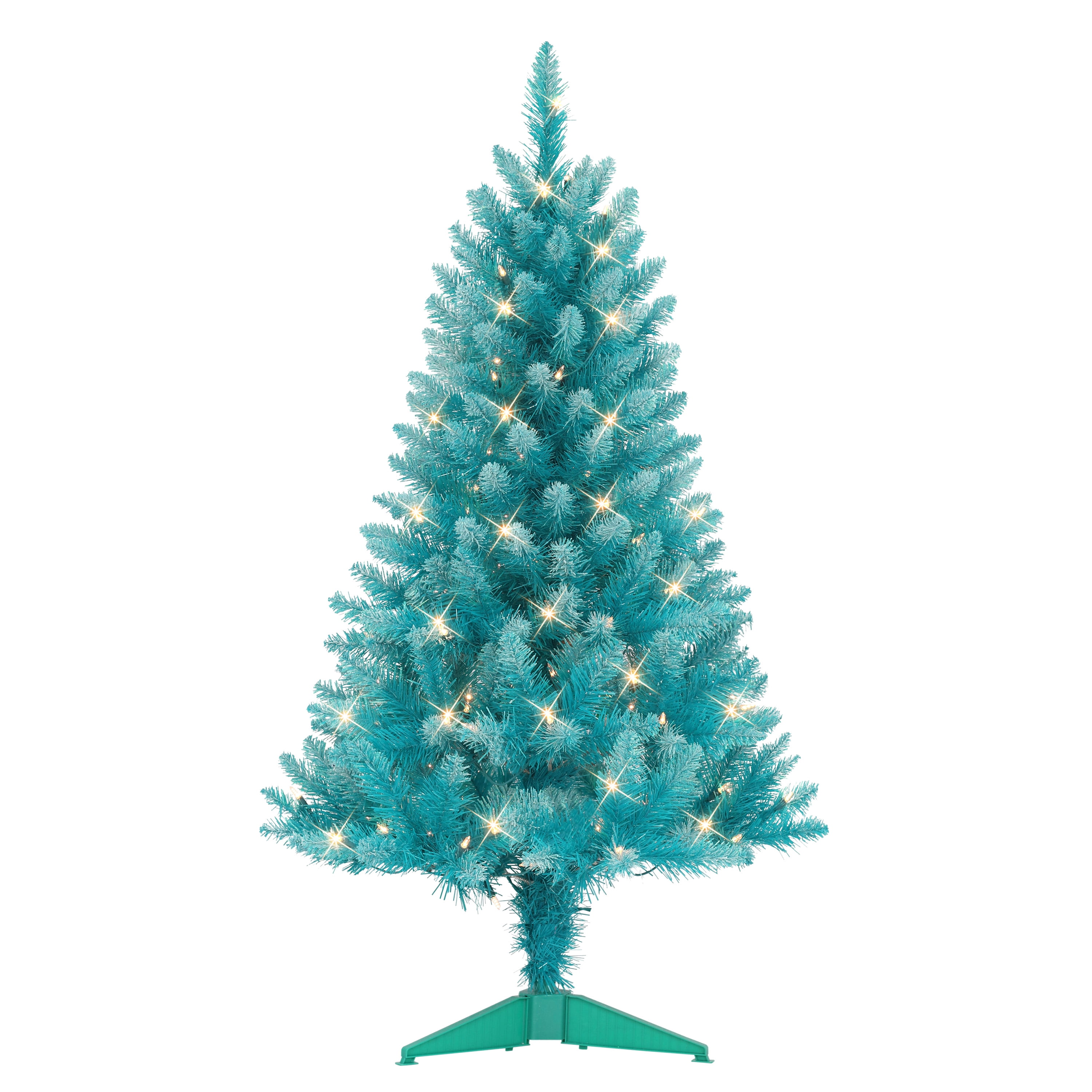 4 ft Prelit Fashion Teal Christmas Tree 196 Tips 150 UL Clear