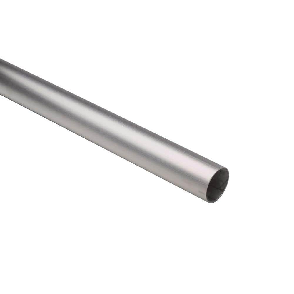 4 ft. Satin Stainless Steel 11/2 in. Outside Diameter Tubing with 0.05