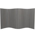 thumbnail image 1 of 4 ft. Short Bamboo Wave Room Divider Screen in Grey with Roll-up Design, 1 of 7